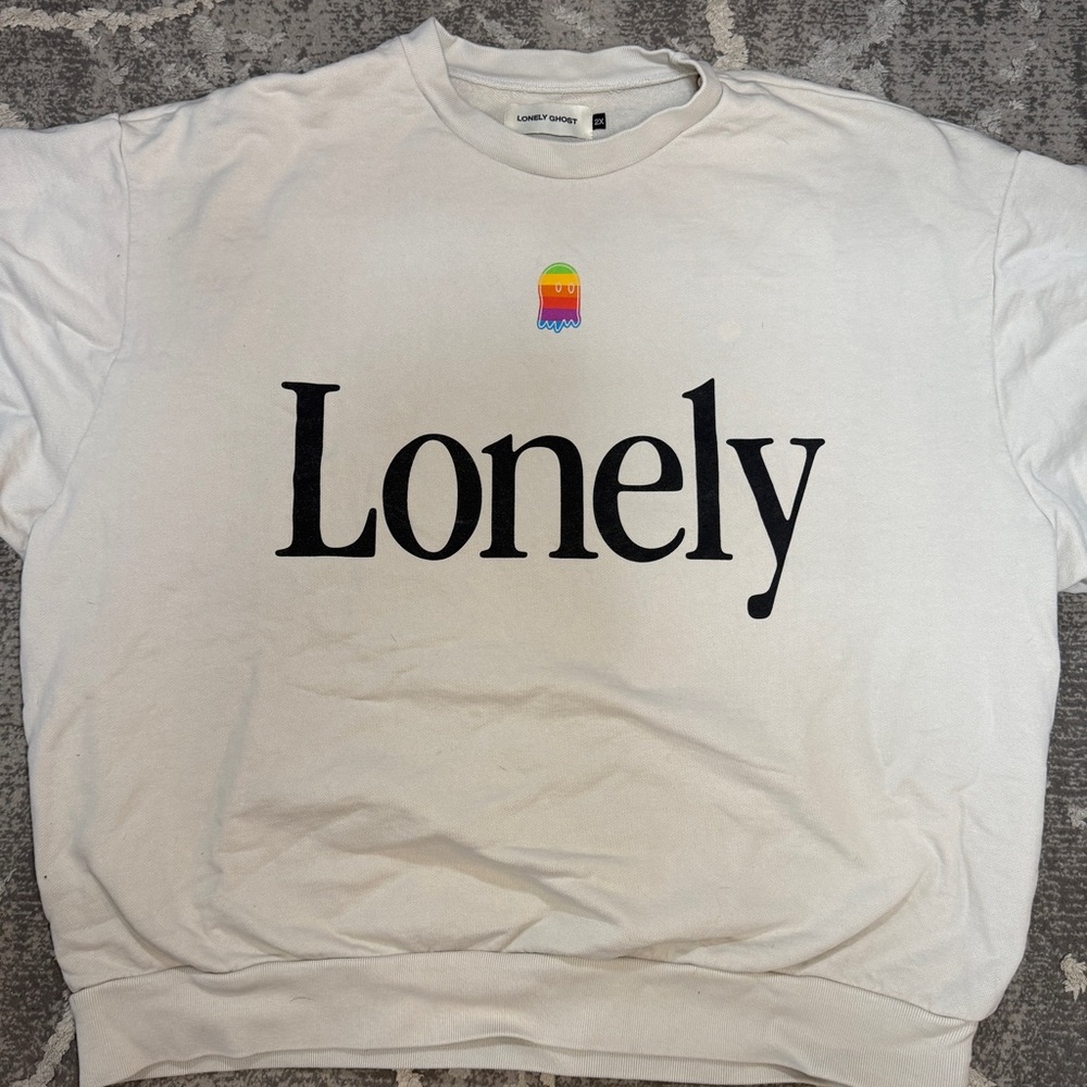 Lonely Ghost “Lonely” Apple Crewneck - Picture 1 of 9